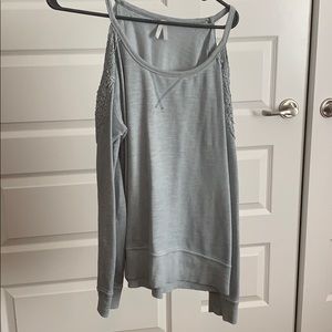 Cute cold shoulder sweatshirt